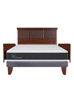 Cama Europea New Ortopedic 2 Plazas Base Normal + Set Muebles New Torino