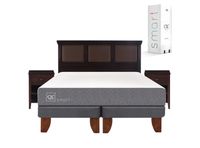 Cama Europea Smart King + Set Muebles New Torino Chocolate