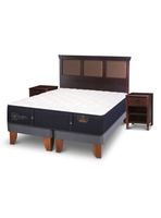 Cama Europea Premium King New Torino Chocolate + Set Muebles