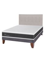 Cama Europea New Ortopedic 2 Plazas Base Normal + Respaldo Tigris
