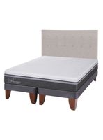 Cama Europea Ortopedic Advance 2 Plazas Base Dividida + Respaldo Tigris