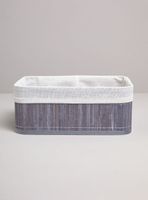 Canasto Tela Bambu Gris L