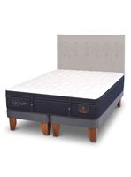 Cama Europea Super Premium 2 Plazas Base Dividida + Respaldo Tigris