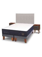 Cama Europea Super Premium 2 Plazas Base Dividida Tigris + Set Muebles