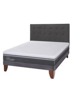 Cama Europea Ortopedic Advance 2 Plazas Base Normal + Respaldo Eufrates