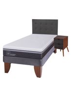 Cama Europea Ortopedic Advance 1.5 Plazas Base Normal + Set Muebles Eufrates
