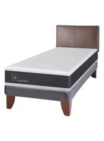 Cama Europea New Ortopedic 1.5 Plazas + Respaldo Baker