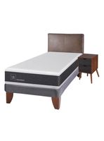 Cama Europea New Ortopedic 1.5 Plazas + Set Muebles Baker