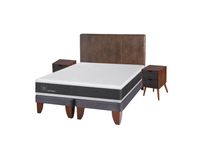 Cama Europea New Ortopedic King + Set Muebles Baker