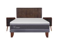 Cama Europea Ortopedic Advance 2 Plazas Base Normal + Set Muebles Baker