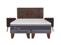Cama Europea Ortopedic Advance King + Set Muebles Baker