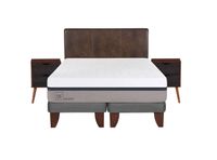 Cama Europea Balance King + Set Muebles Baker Firmeza Intermedio