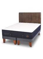 Cama Europea Super Premium 2 Plazas Base Dividida + Respaldo Baker
