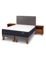 Cama Europea Premium 2 Plazas Base Dividida Kavery + Set Muebles