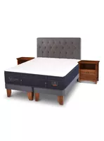 Cama Europea Super Premium 2 Plazas Base Dividida Kavery + Set Muebles