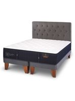 Cama Europea Premium 2 Plazas Base Dividida + Respaldo Kavery