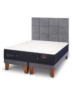 Cama Europea Premium 2 Plazas Base Dividida + Respaldo Tamesis
