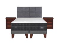 Cama Europea Lux Súper King Base Dividida + Set Muebles Tamesis