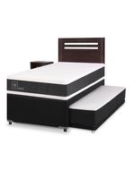 Diván Cama New Ortopedic Black 1.5 + Set Muebles New Munich