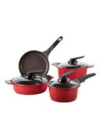Batería de Cocina 7 Piezas Natural Rojo