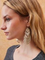 Aros Colgantes Flecos de Mostacilla