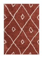 Alfombra Shaggy Guiza 170x230 cm Terracota