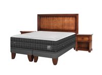 Cama Europea Lux Súper King Base Dividida + Set Maderas Monterrey
