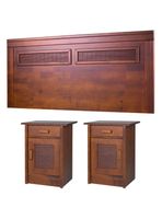 Set Respaldo King + 2 Veladores Milán