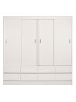 Clóset Maule 4 Puertas con Corredera 8 Cajones Blanco