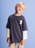 Polera Nep Doble Manga Parche