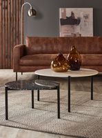 Set 2 Mesas de Centro Mármol B&W