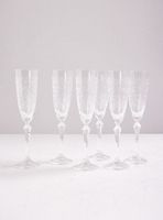 Set 6 Copas Cristal Tallado Elizabeth Champaña 200 ml