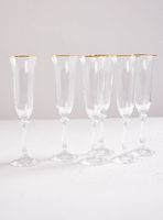 Set de 6 Copas Cristal Angela Champaña Oro 190 ml