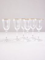 Set de 6 Copas Cristal Angela Tinto Oro 350 ml