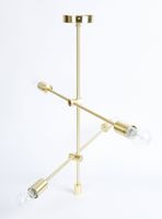 Lámpara Colgar 6L E27 Asterisk Gold BZ Largo