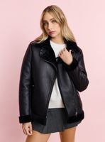 Chaqueta Aviadora Oversize Cierre Metálico