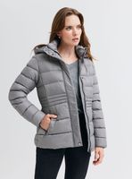 Parka Manga Larga Acolchada con Capucha
