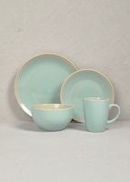 Set Vajilla 24 Piezas Granito Aqua Cerámica