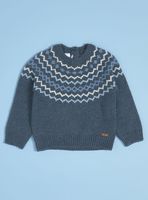 Sweater con Greca Azules