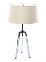 Lámpara de Sobremesa Cromo Beige Diseño 3