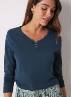 Polera Manga Larga Algodón Verde