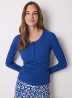 Polera Manga Larga Canalé Tapeta Frontal