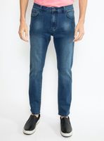 Jeans Slim Black Blue Five Pockets Basic