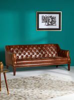 Sofá Wessex Capitone PU 3 Cuerpos