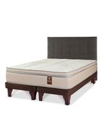 Cama Europea Máximo Cobre King 180 x 200 cm + Respaldo Design Gráfito