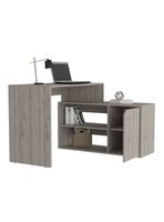 Escritorio Esquinero en Forma L Rennes Gris