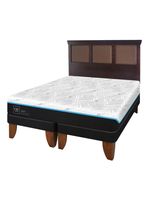 Cama Europea Green Infinity King + Respaldo Torino Chocolate