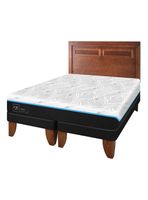 Cama Europea Green Infinity King + Respaldo Milan