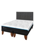 Cama Europea Green Infinity 2 Plazas Base Dividida + Respaldo Eufrates