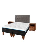 Cama Europea Green Infinity 2 Plazas Base Dividida + Set Muebles Kavery